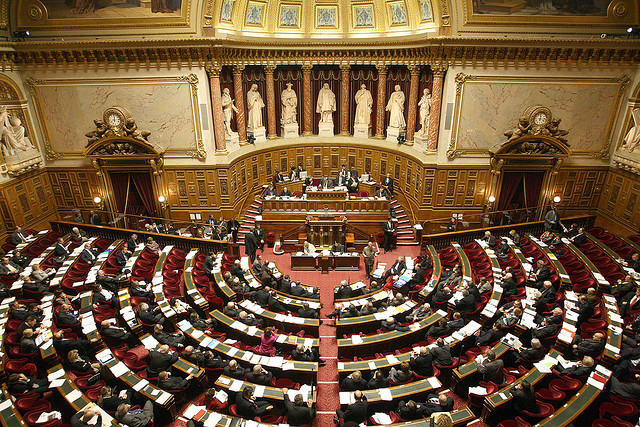 Hémicycle du Sénat. PAr Sénat Sénat. CC-BY-NC-ND. Source : Flickr